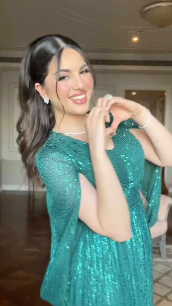 اطلالة-صبا-شمعة-في-حفل-زفاف-غيث-مروان-وسارة-الورع