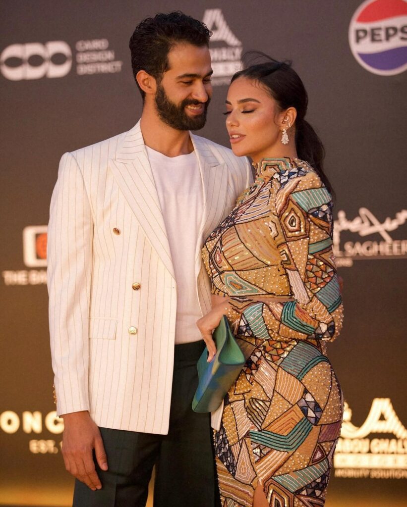 ثراء جبيل وزوجها على الريد كاربت في مهرجان الجونة السينمائي 2 ثراء-جبيل-وخطيبها