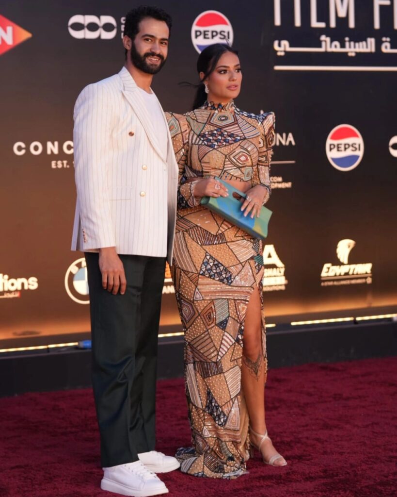 ثراء جبيل وزوجها على الريد كاربت في مهرجان الجونة السينمائي 1 ثراء-جبيل