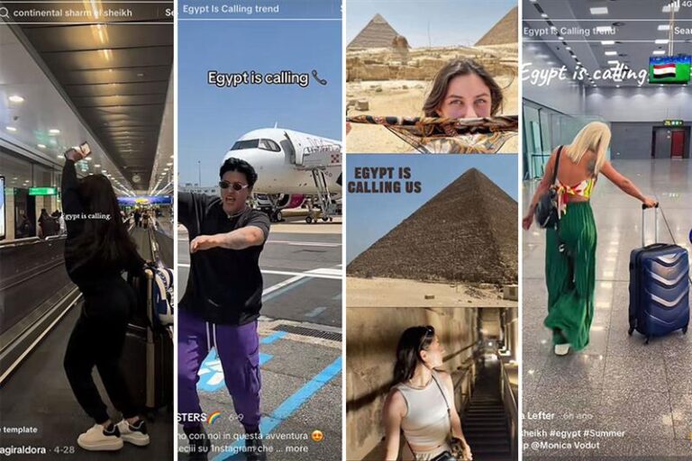 Egypt Is Calling travelers arrivals at Egypt airport social media trend